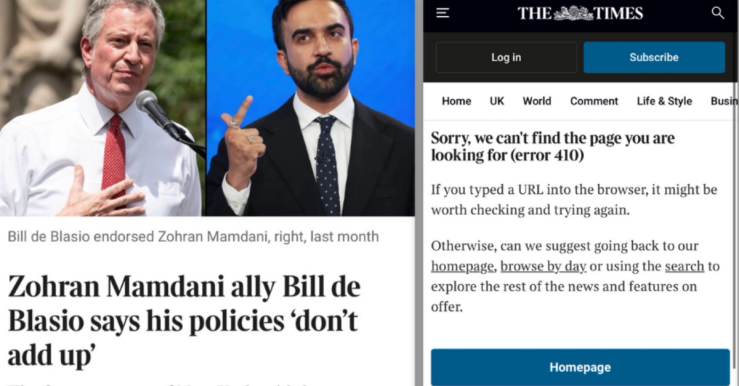 Screenshot of The Times