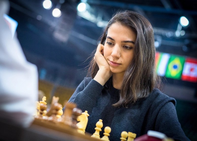 Sara Khadem competes without hijab in FIDE World Rapid and Blitz Chess Championships in Almaty, Kazakhstan December 26, 2022