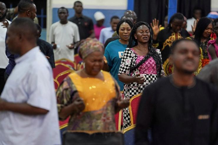 Christian worshipers in Nigeria.