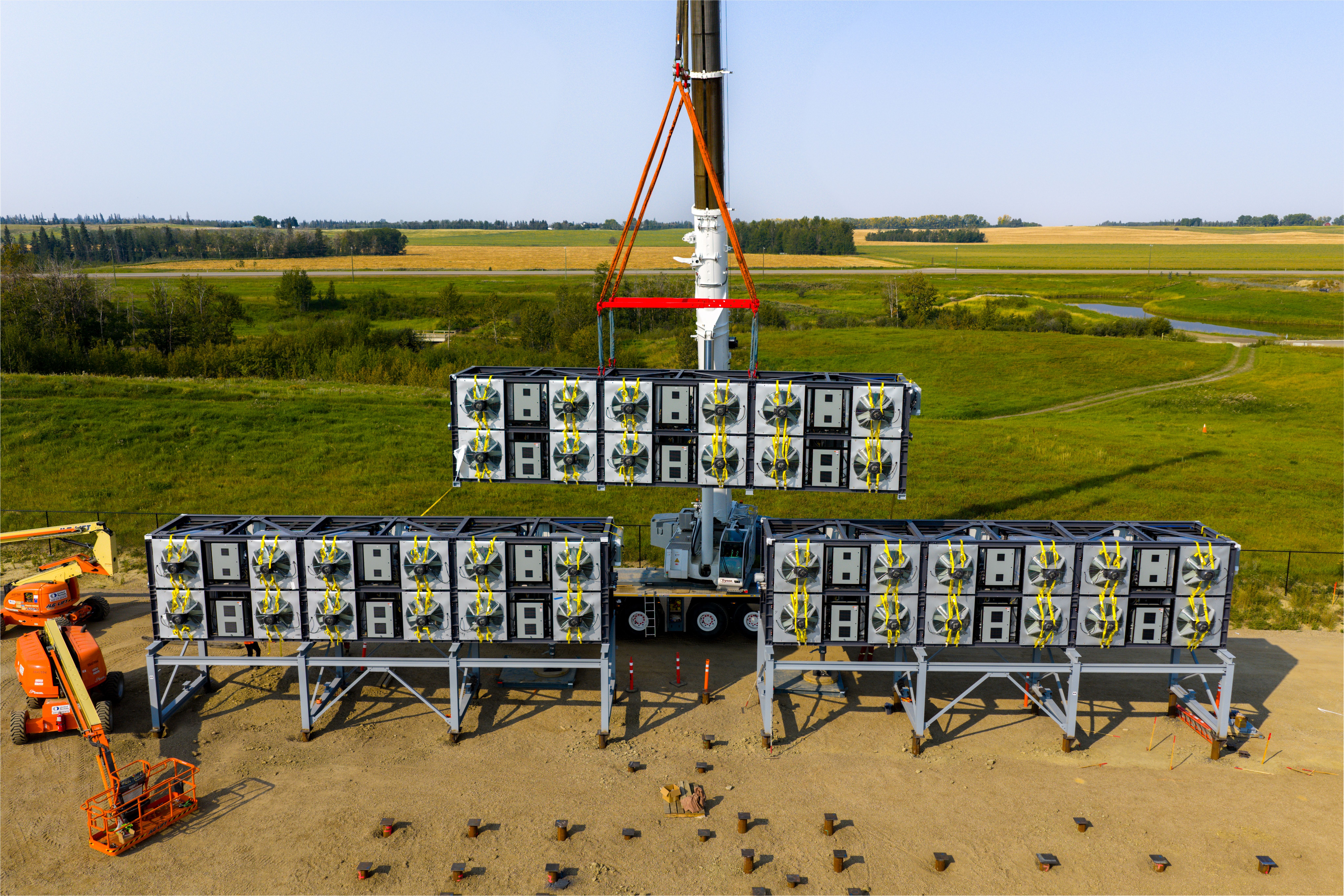 CarbonCapture Inc.’s pilot plant under construction in Alberta, Canada.