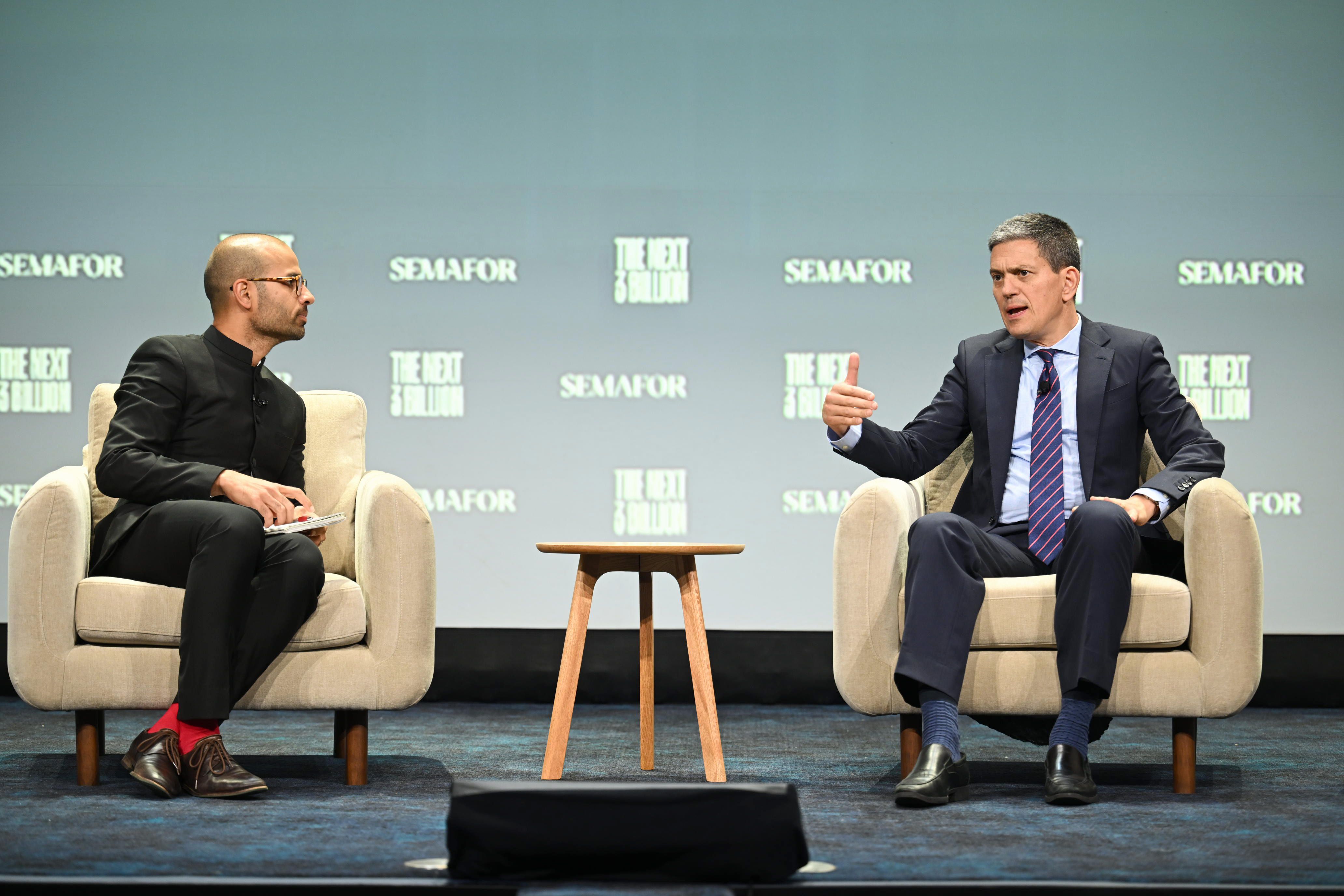 David Miliband and Prashant Rao