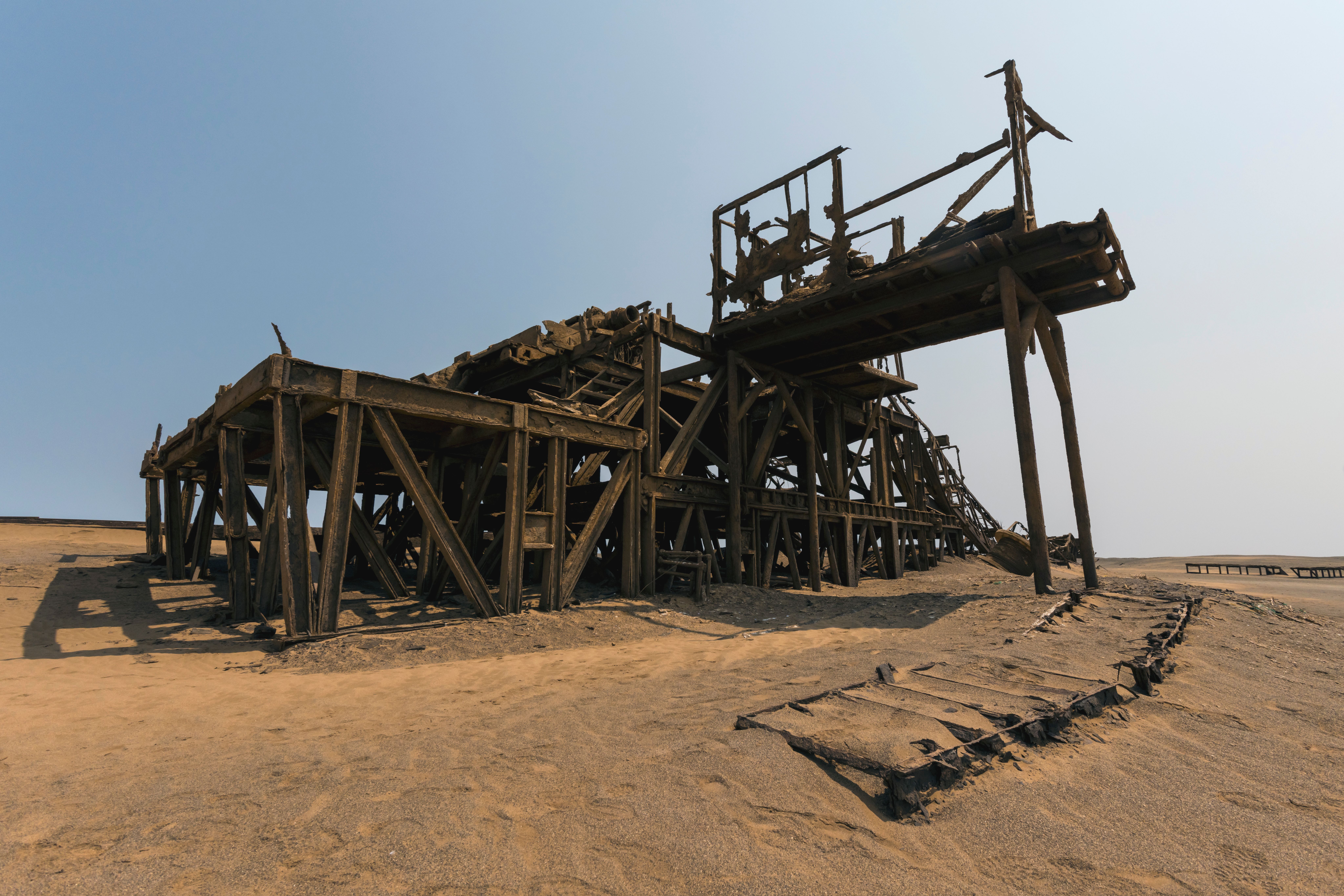 An old abandoned oil refinery in Namibia.