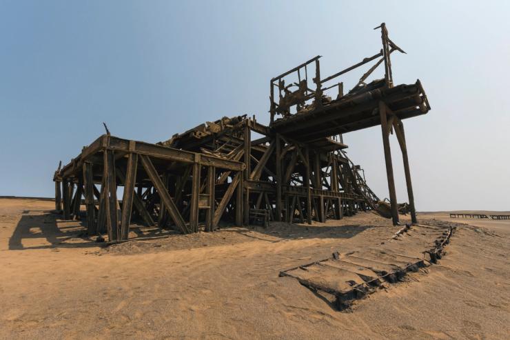 An old abandoned oil refinery in Namibia.