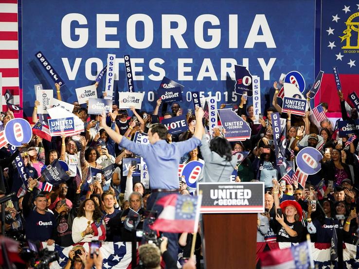 A Jon Ossoff and Keisha Lance Bottoms midterm campaign rally