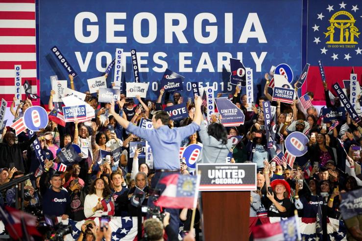 A Jon Ossoff and Keisha Lance Bottoms midterm campaign rally
