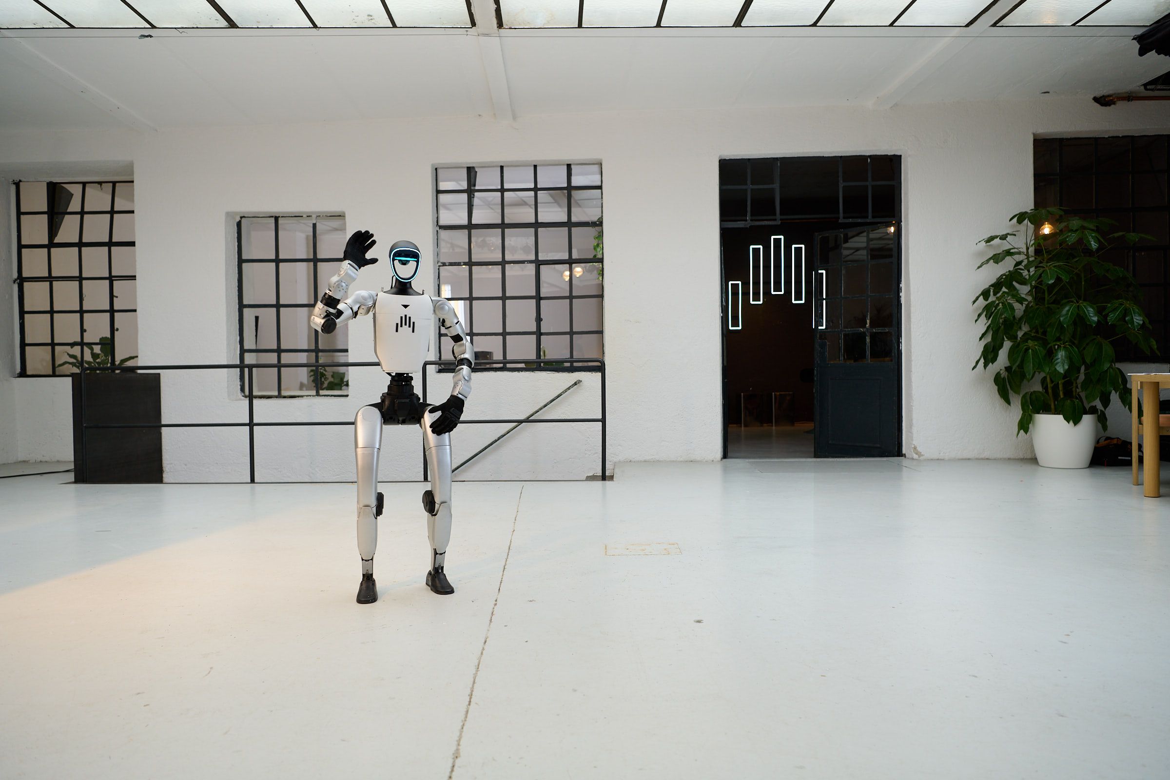 A Microagi humanoid robot.