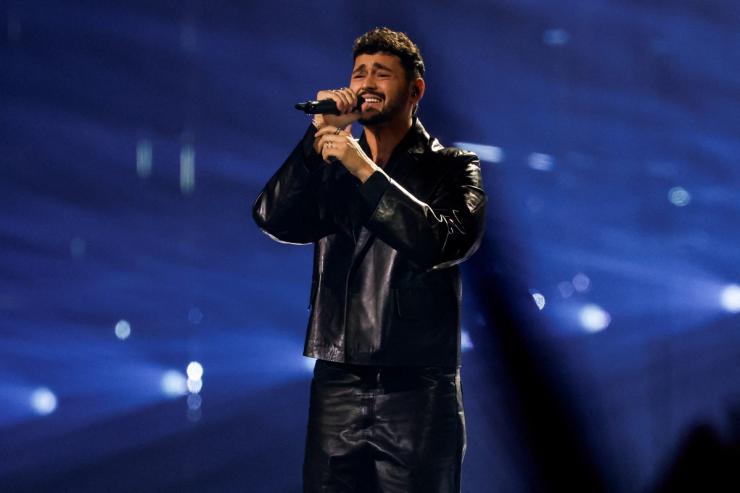 Noam Bettan, representing Israel, performs “Michelle” during the first semi-final of the 2026 Eurovision Song Contest, in Vienna.