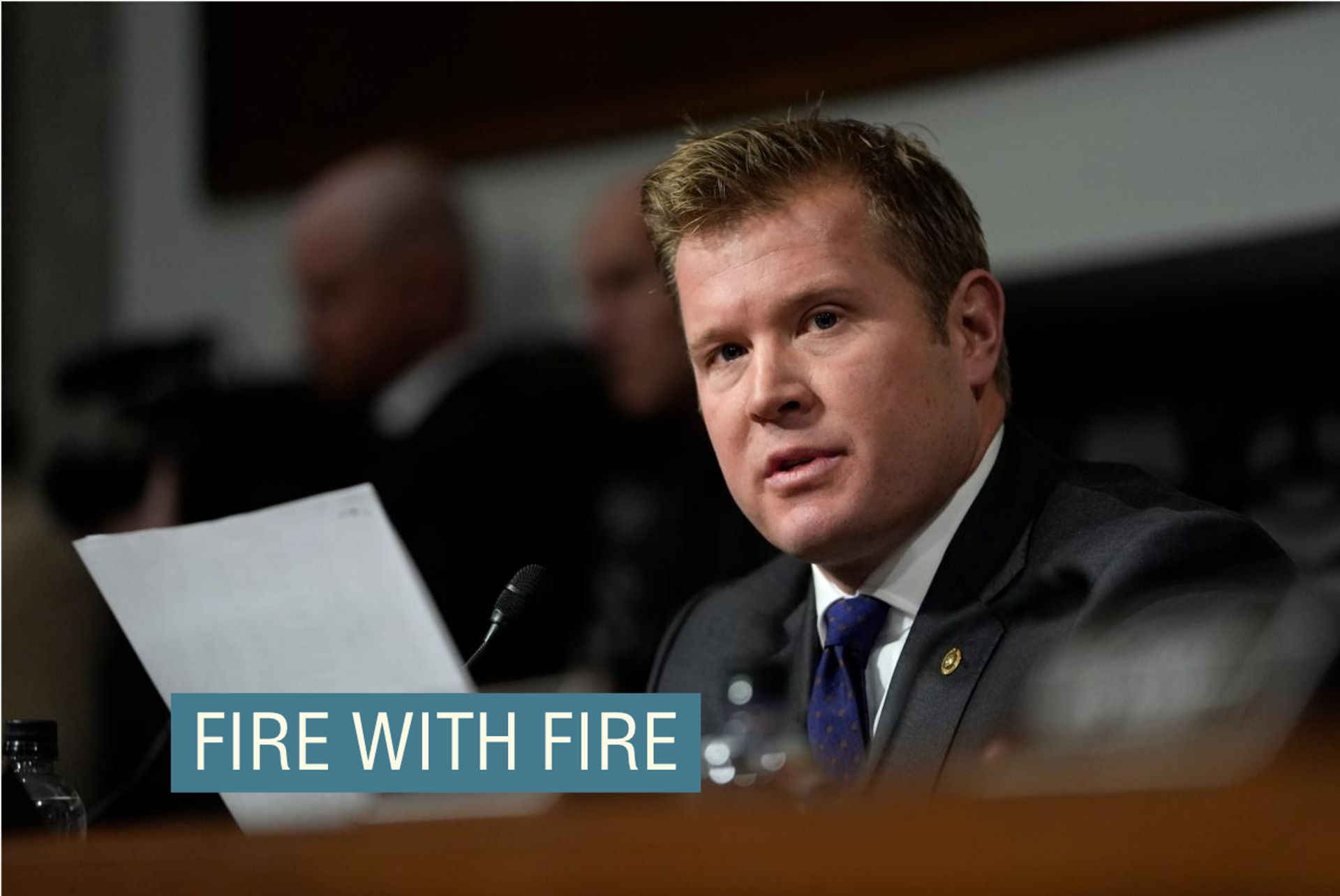 Sen. Tim Sheehy, R-Mont., delivers remarks during a Senate Armed Services committee hearing in January 2025.