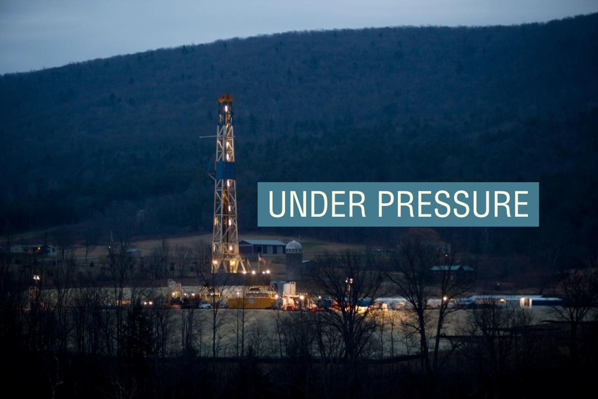 A natural gas well is drilled near Canton, in Bradford County, Pennsylvania