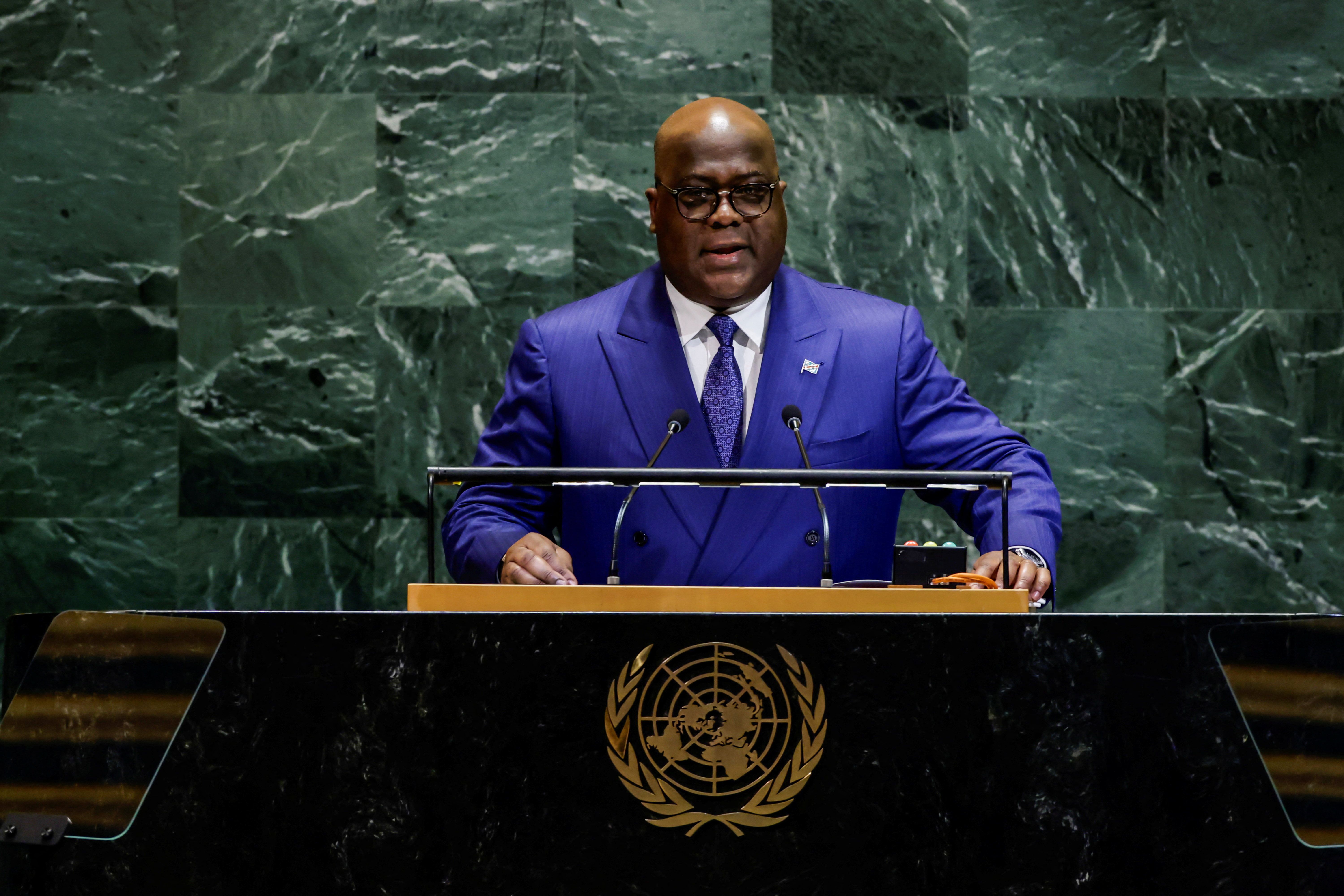 DR Congo’s President Felix Tshisekedi address the UN.