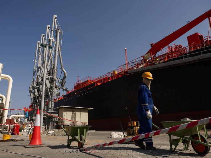 An oil tanker in the UAE.