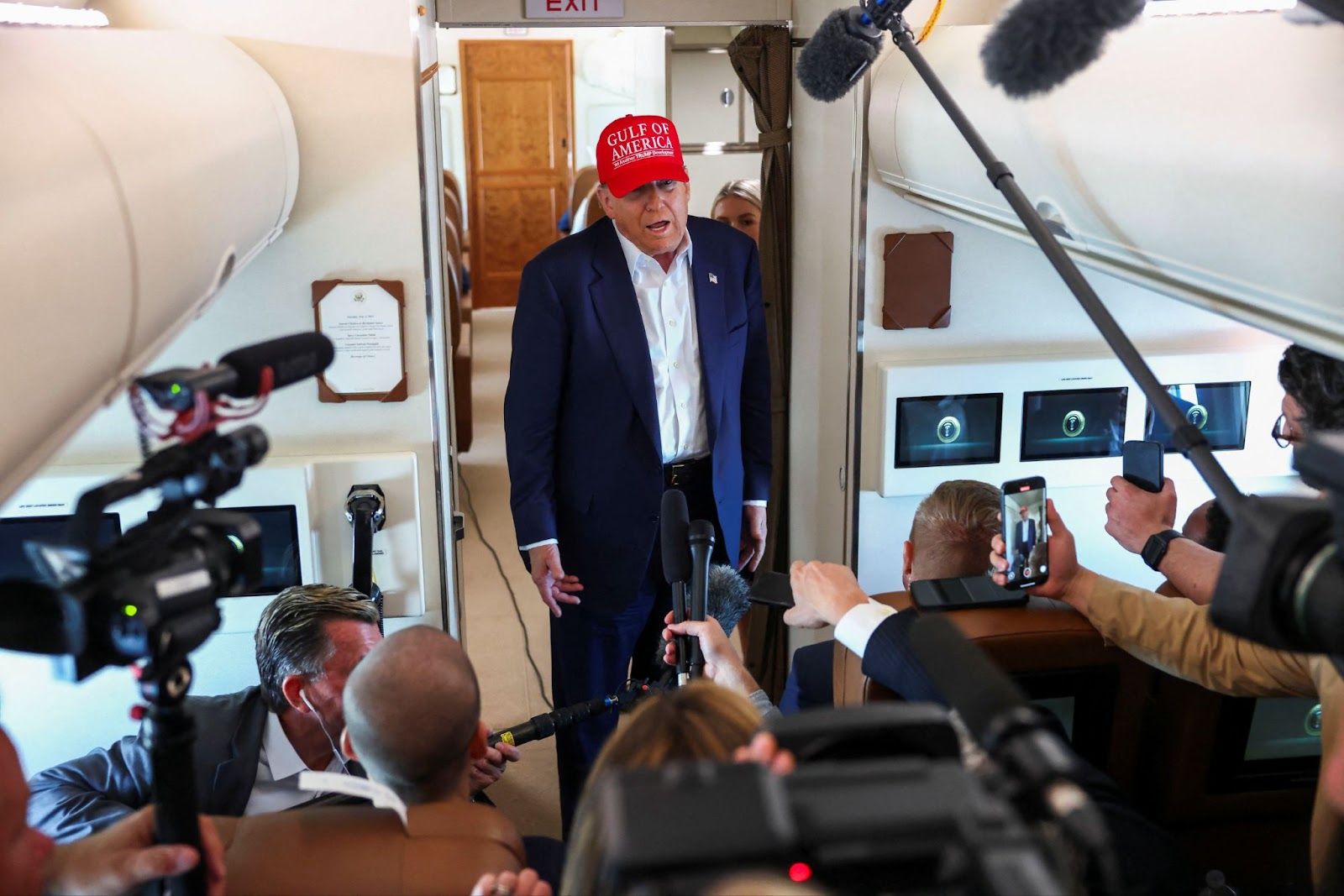 Donald Trump on Air Force One