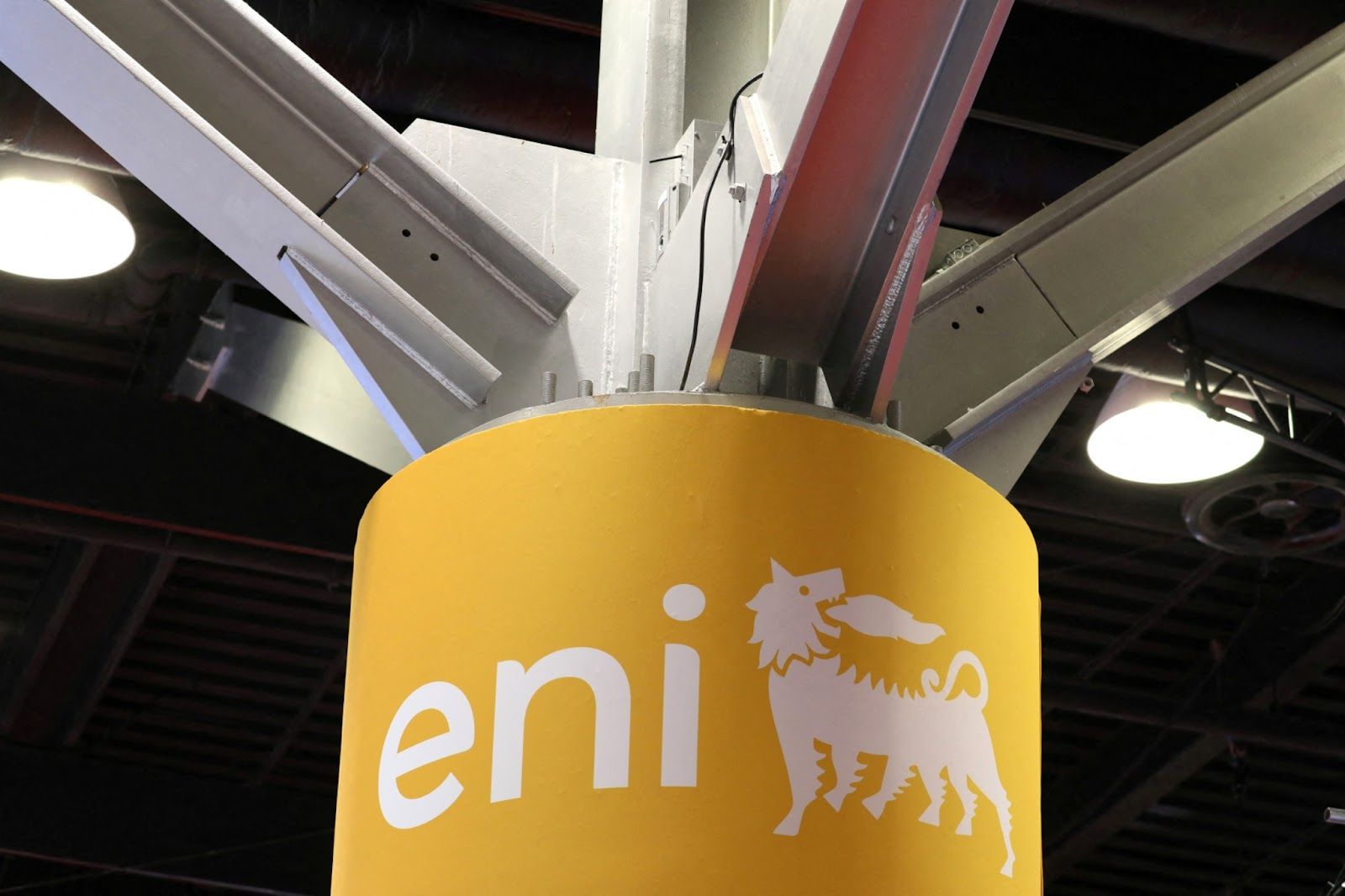 The logo of Italian multinational energy company Eni.
