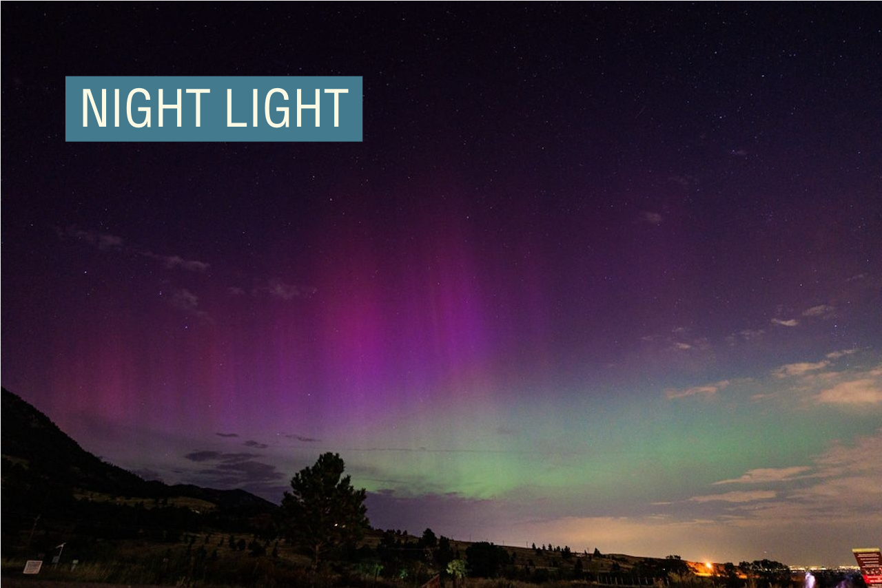 Aurora Borealis seen west of Denver in Colorado in 2024. 