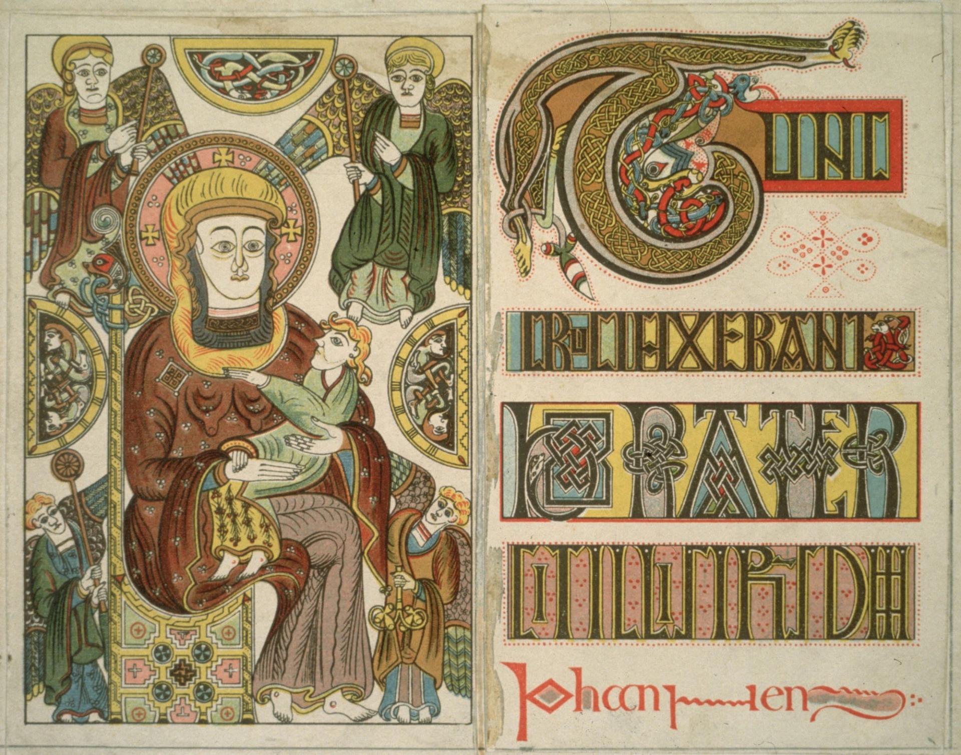 Illuminated manuscript pages from the Book of Kells