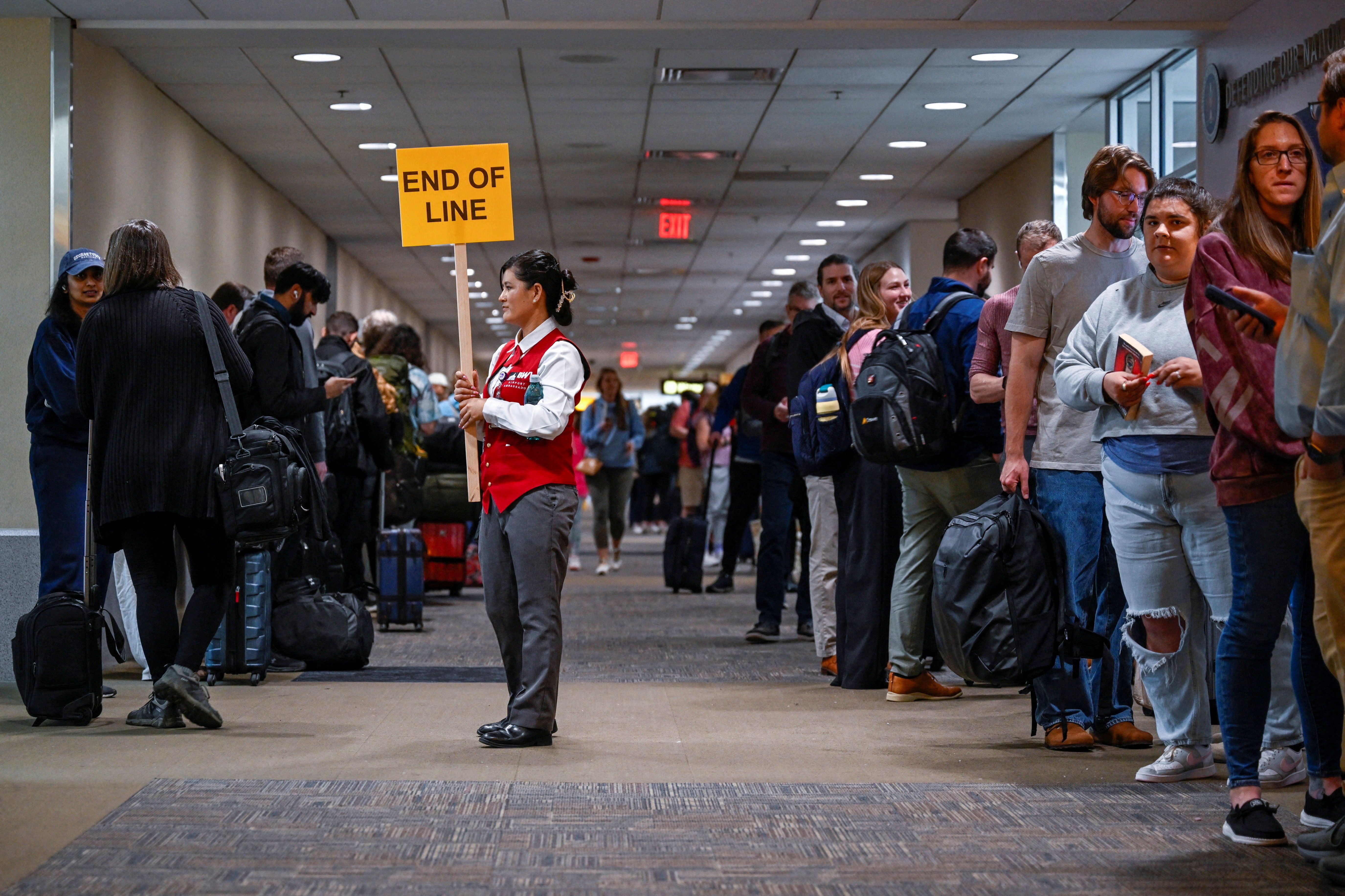Airport line at at Baltimore/Washington International Thurgood Marshall Airport (BWI)