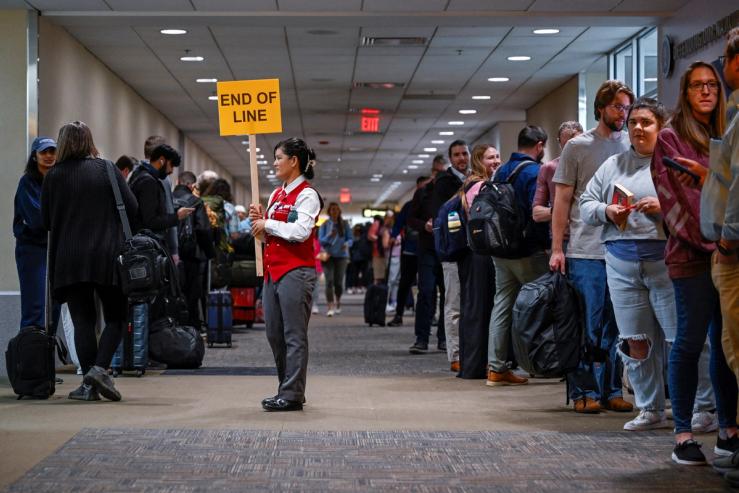 Airport line at at Baltimore/Washington International Thurgood Marshall Airport (BWI)