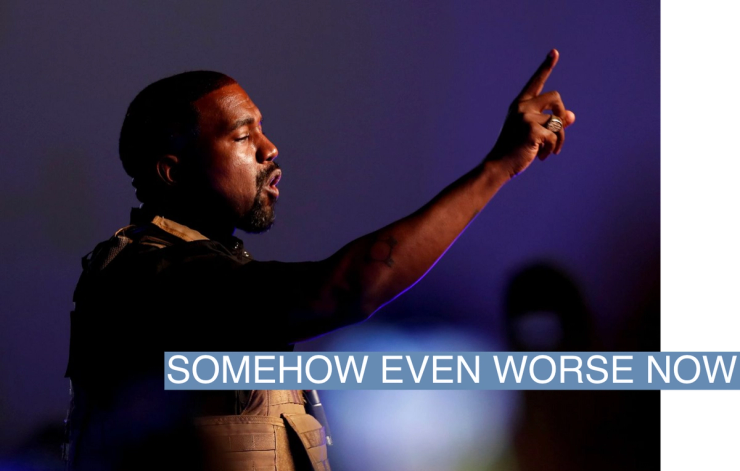 Ye, formerly known as Kanye West, at a rally in 2020.