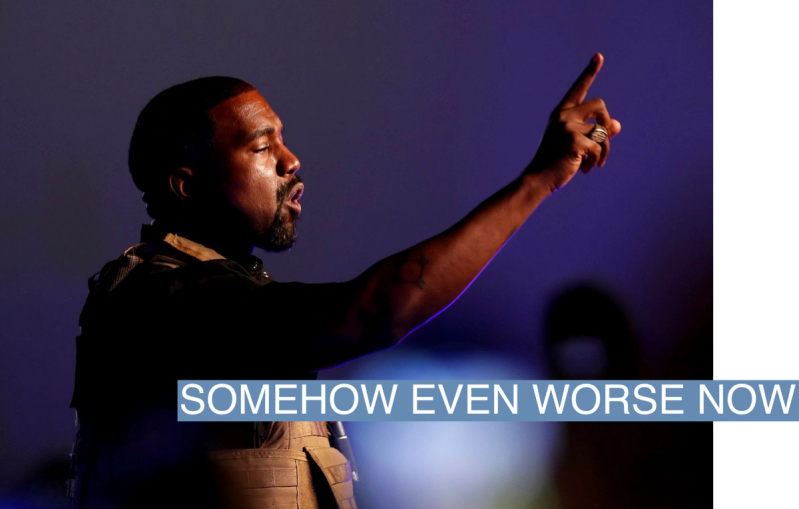 Ye, formerly known as Kanye West, at a rally in 2020.