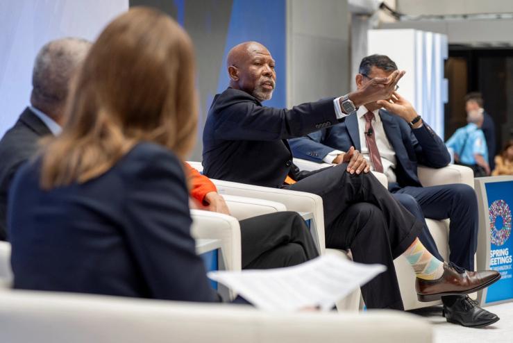 Governor of the South African Reserve Bank Lesetja Kganyago at the IMF and World Bank Spring Meetings 2025.