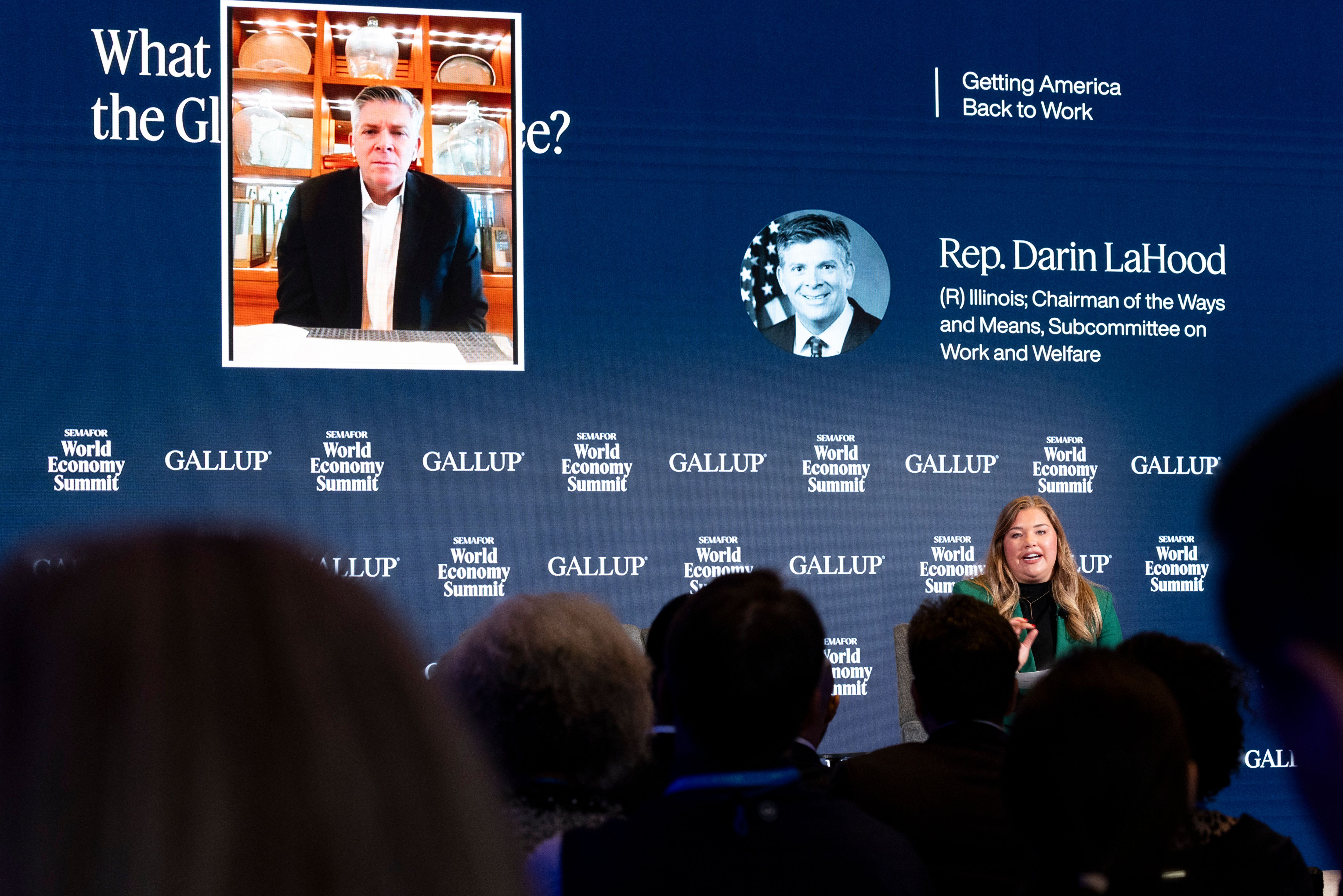 Semafor’s Eleanor Mueller speaks to Rep. Darin LaHood.