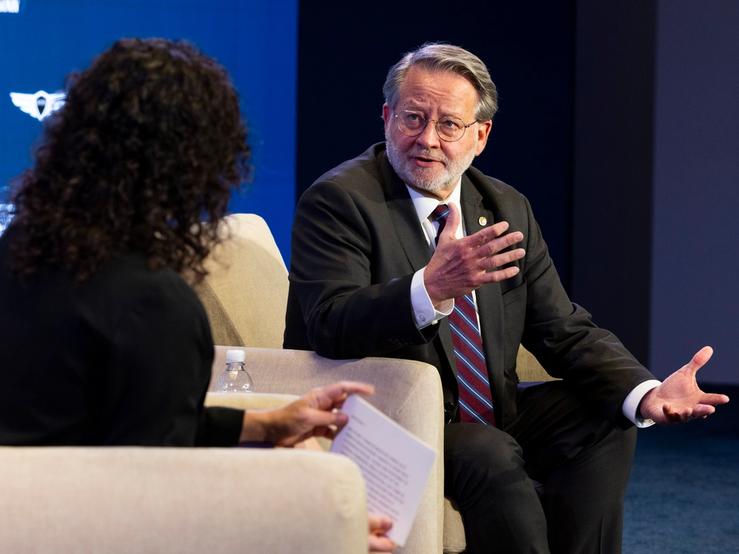 Senator Gary Peters at Semafor World Economy 2026.