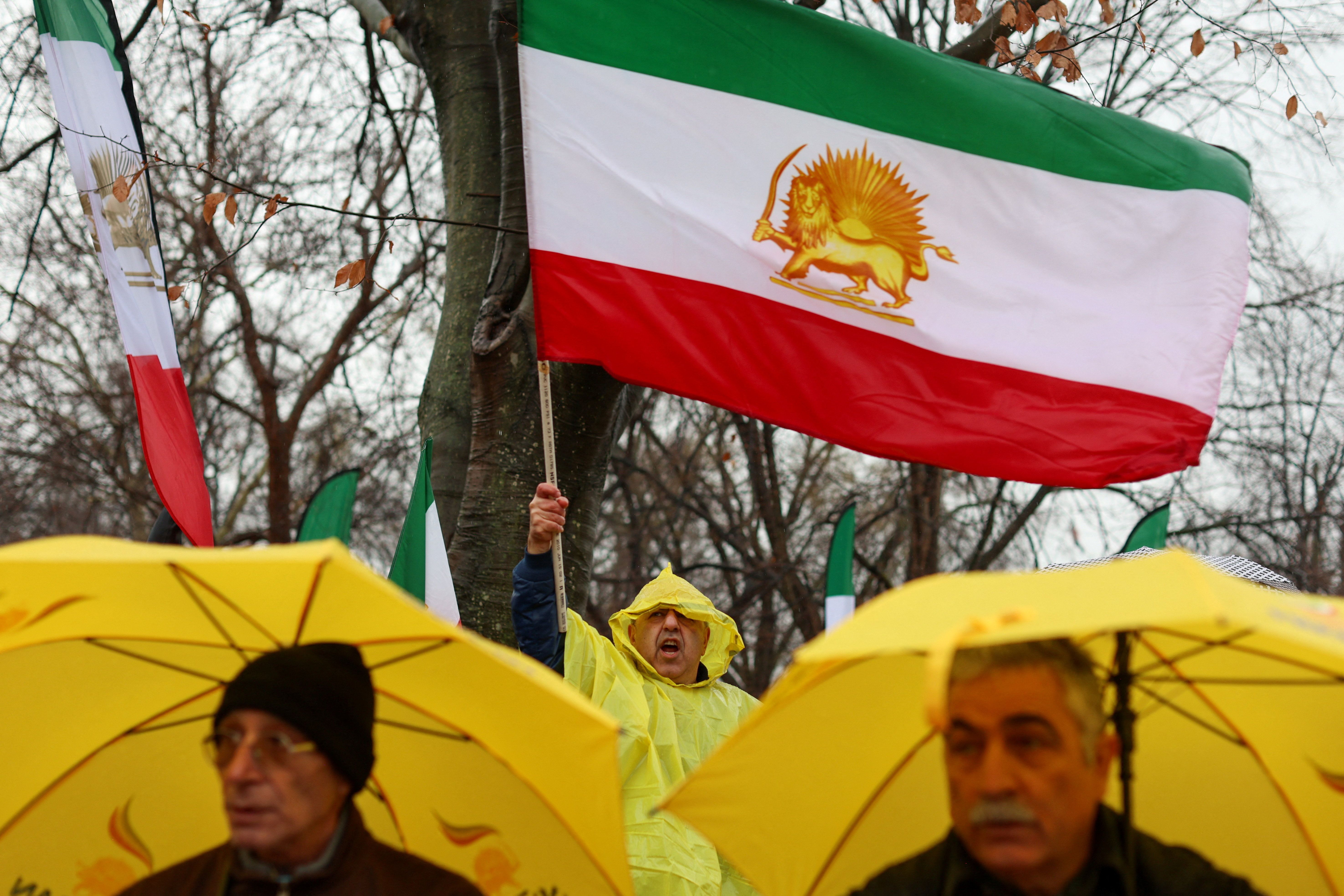 People in Washington rally in support of Iranian protesters 
