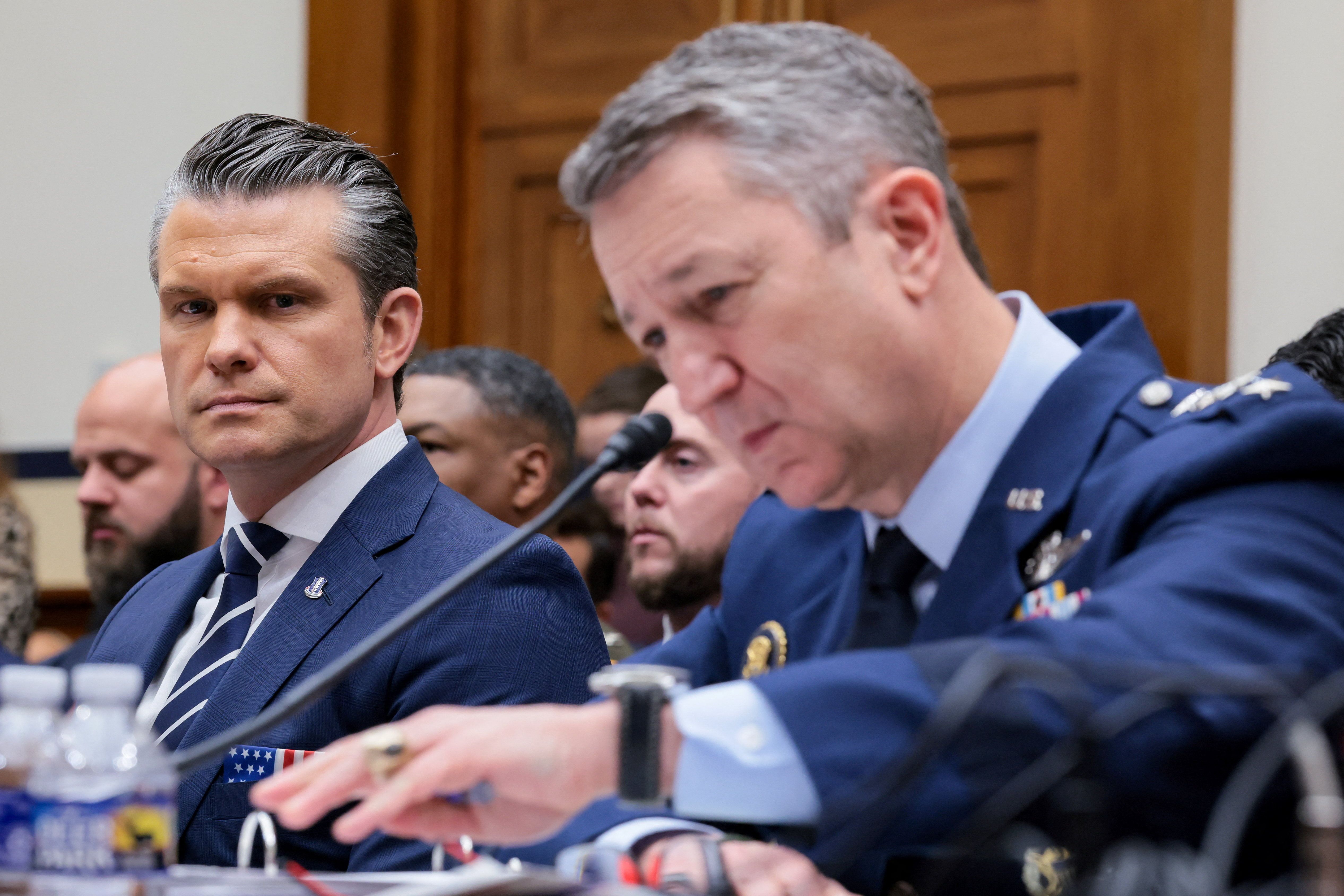 Pete Hegseth and Dan Caine 