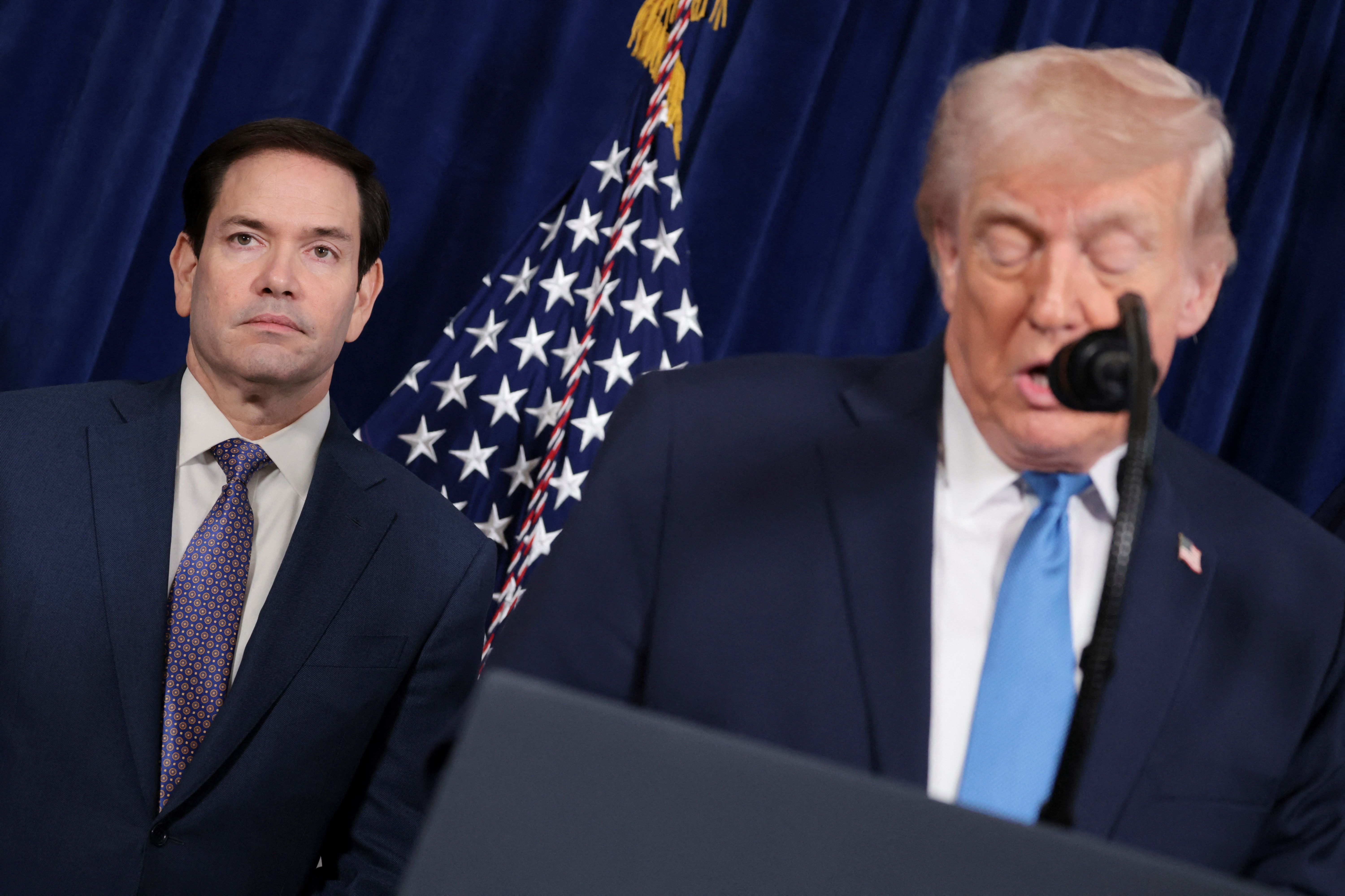 Marco Rubio and Donald Trump