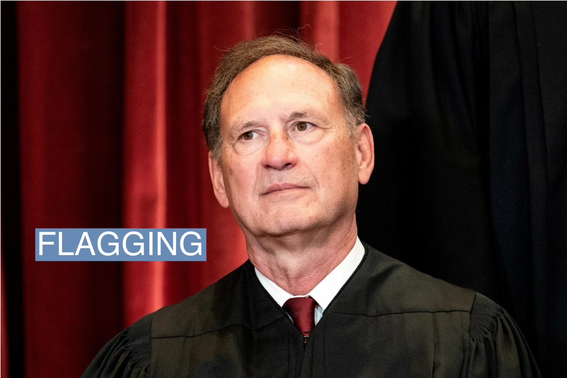  Associate Justice Samuel Alito poses during a group photo of the Justices at the Supreme Court in Washington, D.C., on April 23, 2021.