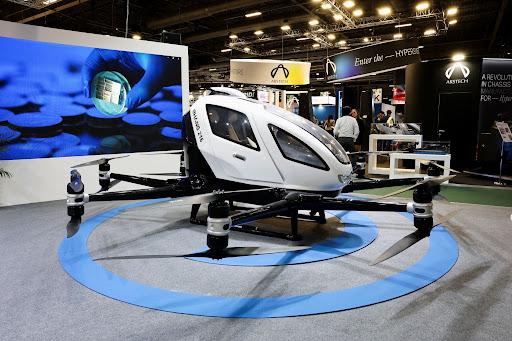 An aircraft manufactured by EHang Holdings Ltd.