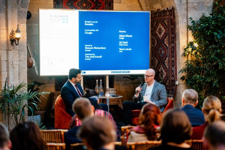 Biden climate adviser Ali Zaidi speaking to Semafor’s Tim McDonnell in Baku on the sidelines of the COP29 climate conference