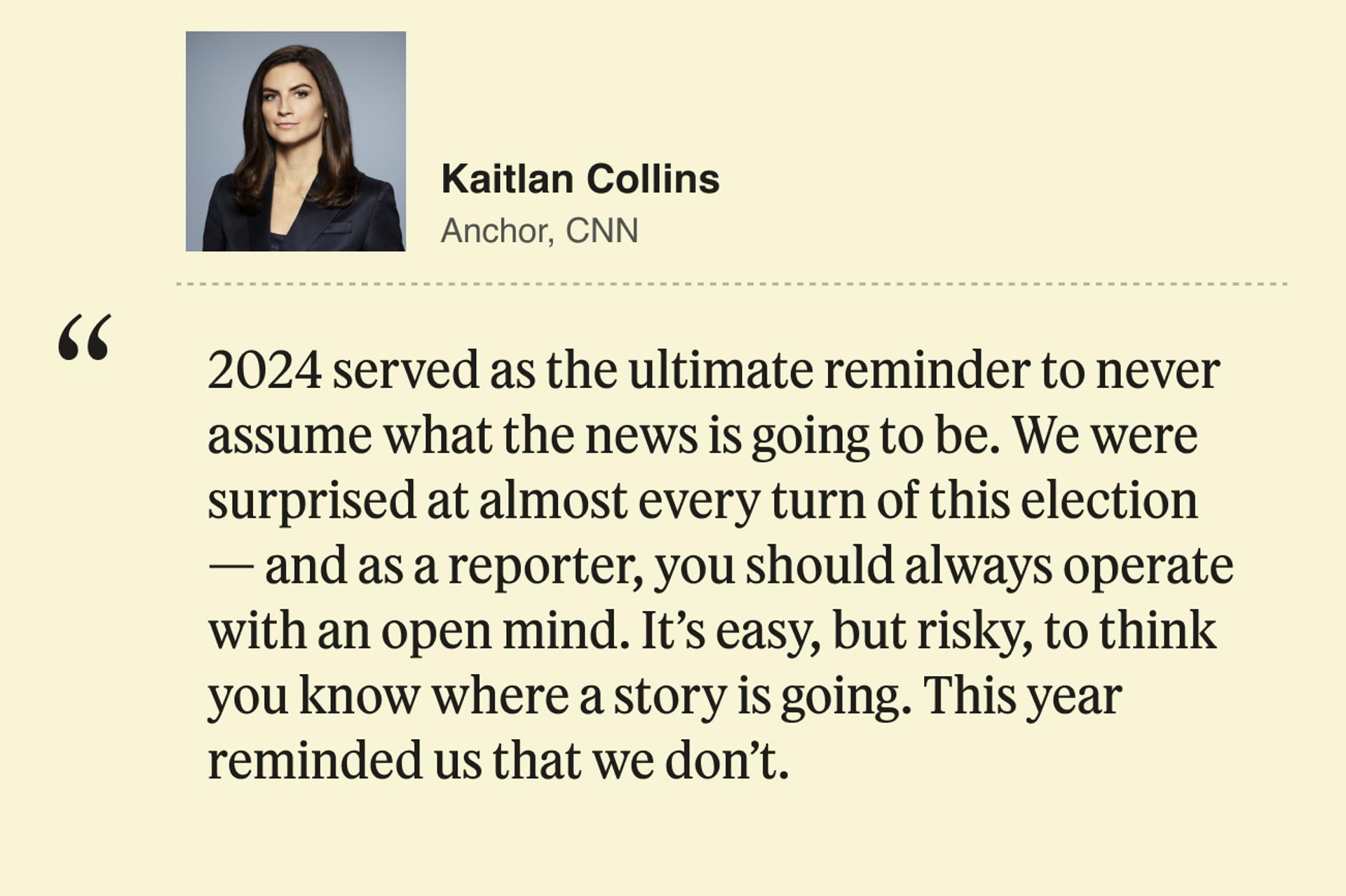 A compilation of quotes of what key media figures say they got wrong.