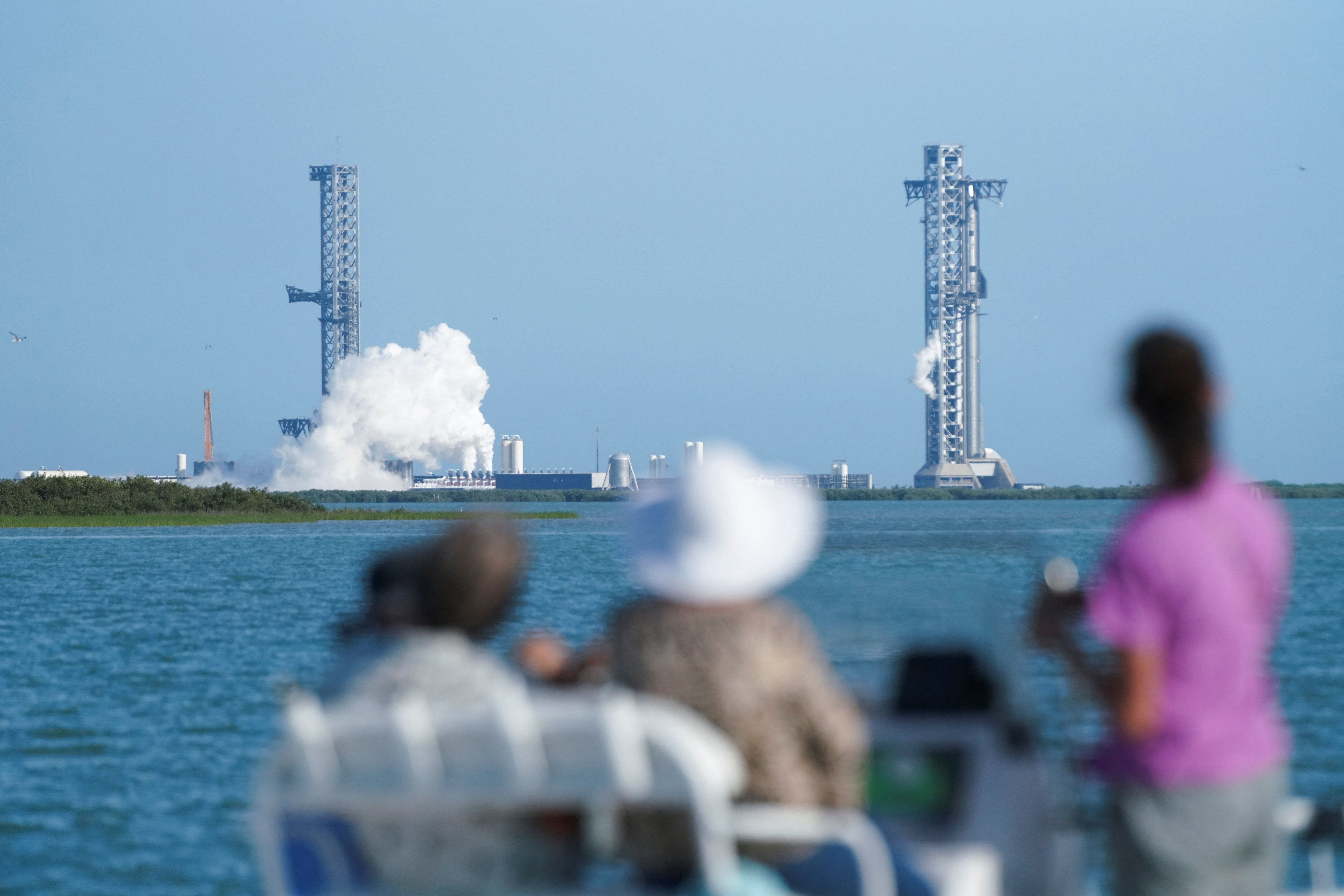 SpaceX Starship V3 sits at the launch pad