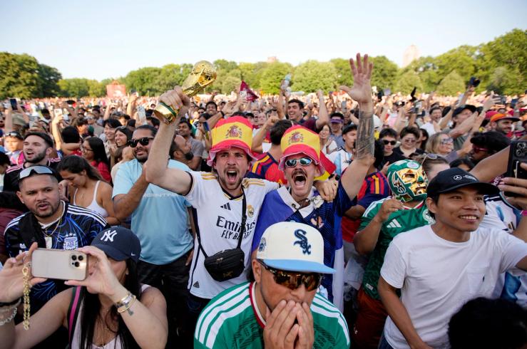 Fans gather in Central Park
