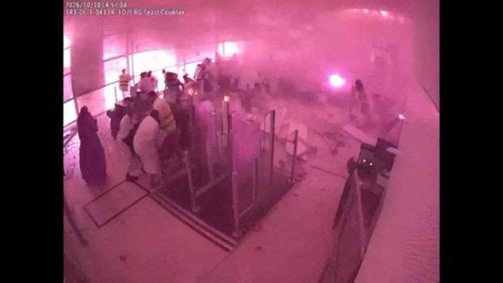 Moment of attack at the King Khalid International Airport. Saudi Ministry of Media/ Handout via Reuters