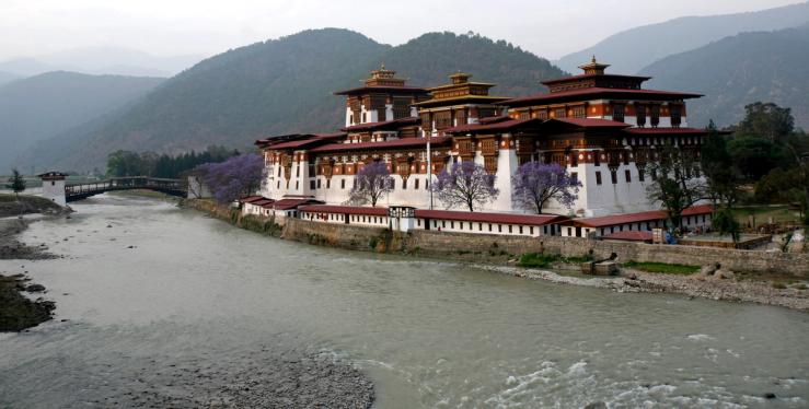 A historic fortress in Bhutan.