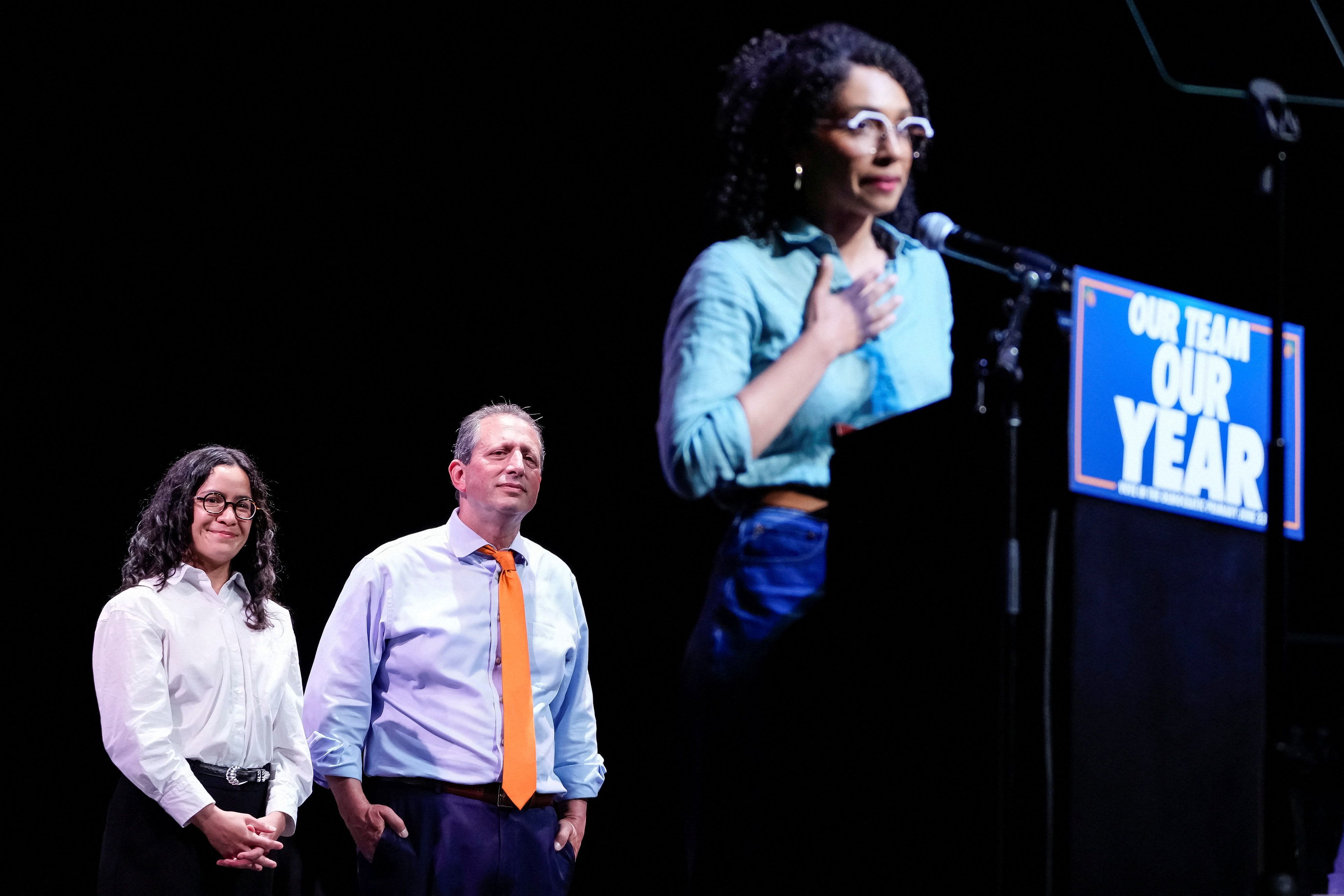 Claire Valdez, Brad Lander, and Darializa Avila Chevalier