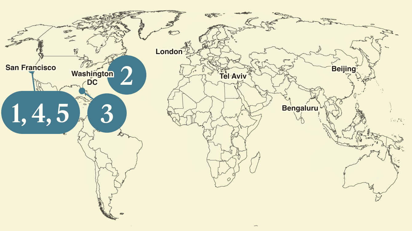 A map of the world.