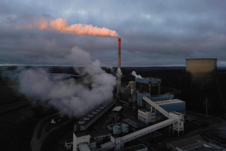 Candiota III coal-fired power plant in Brazil.