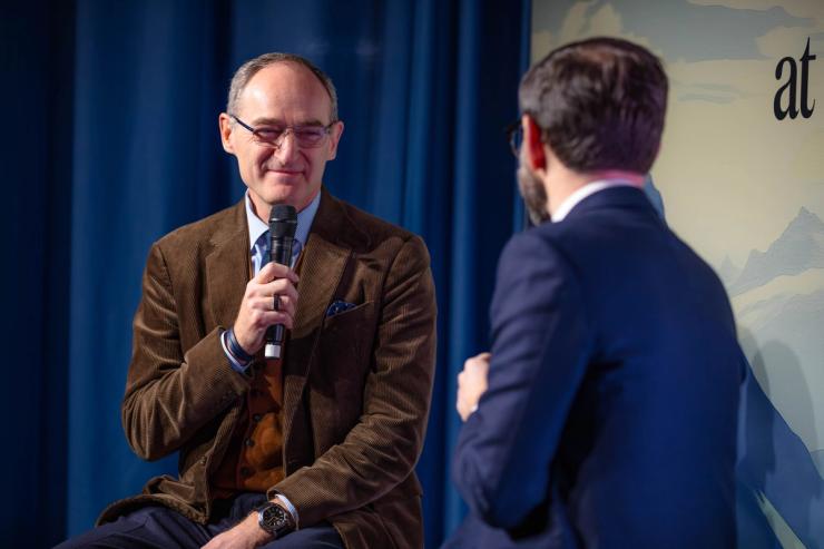 Ralph Lauren CEO Patrice Louvet at a Semafor event in Davos.