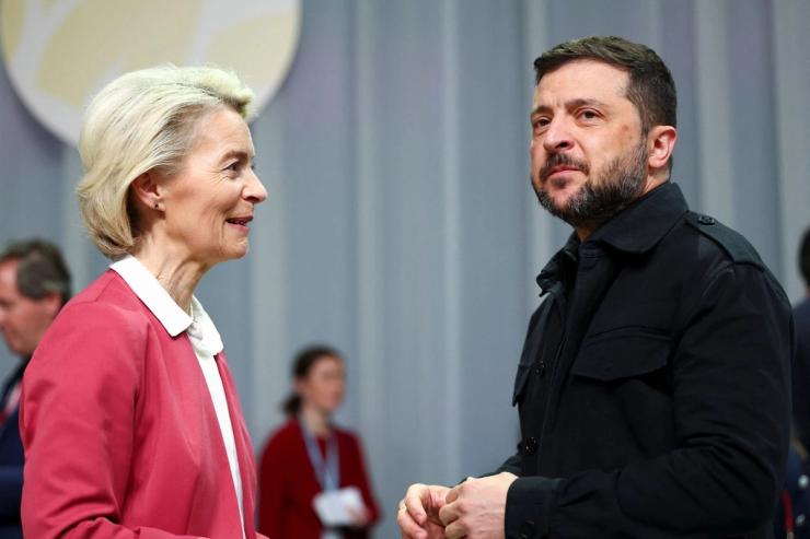 European Commission President Ursula von der Leyen and Volodymyr Zelenskyy.