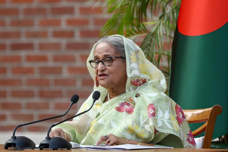 Sheikh Hasina in 2024.