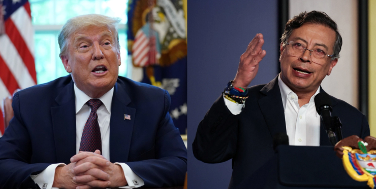 US President Donald Trump and Colombian President Gustavo Petro