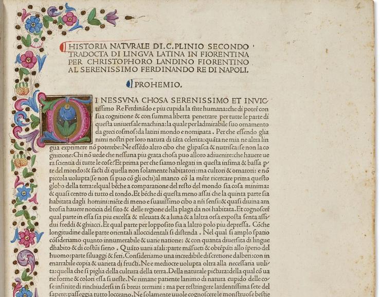 Page from Historia naturalis.