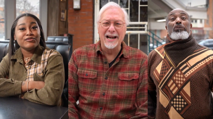 Screenshots from the “F Trump” advertisement