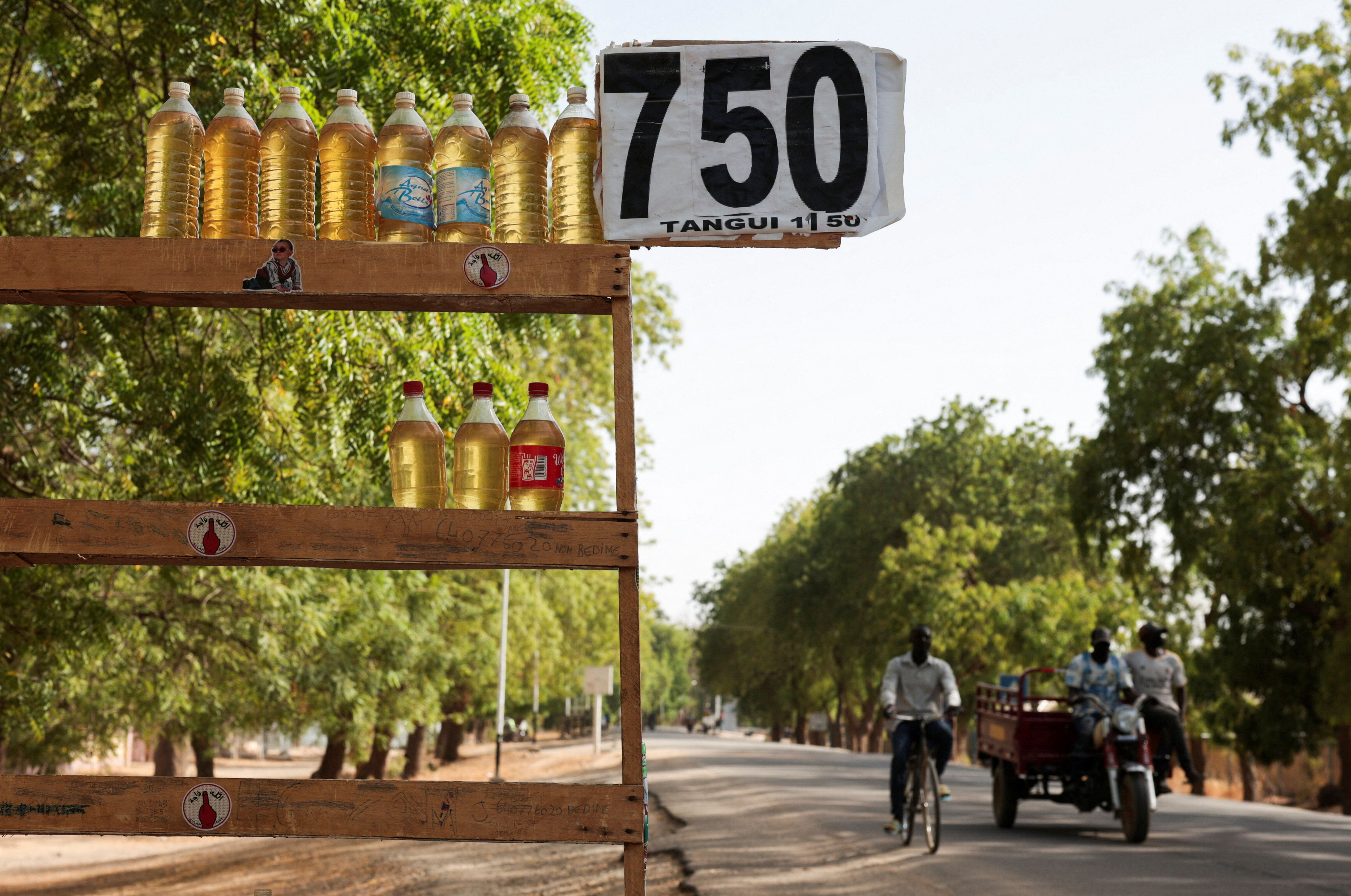 Gasoline for sale in Cameroon. 