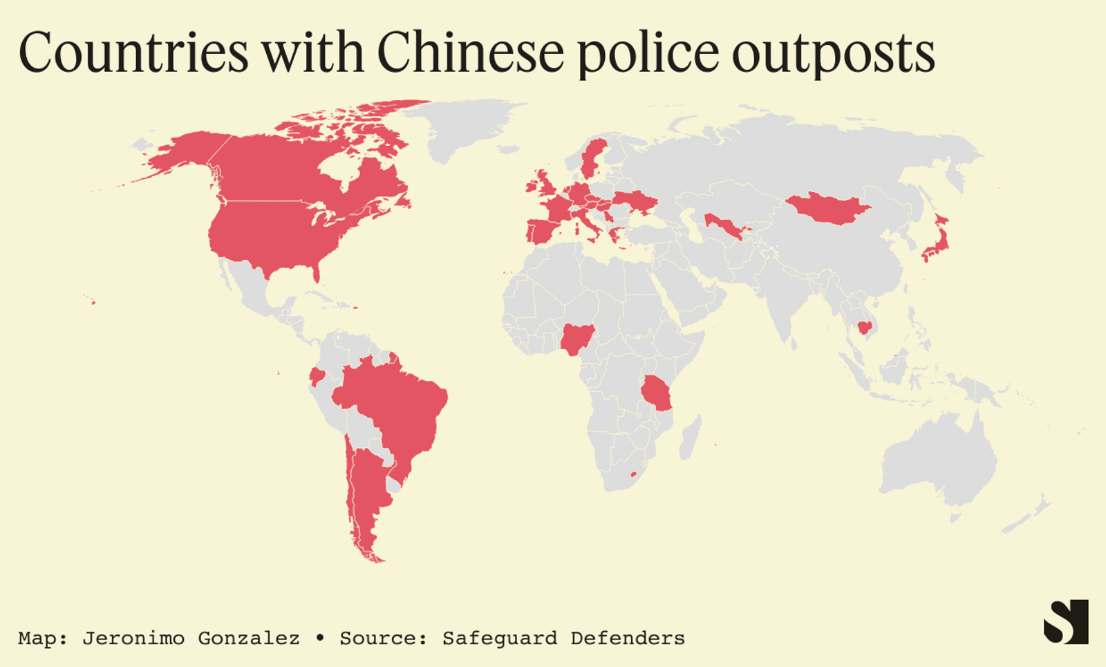 Safeguard Defenders has found evidence of dozens of Chinese police stations globally.