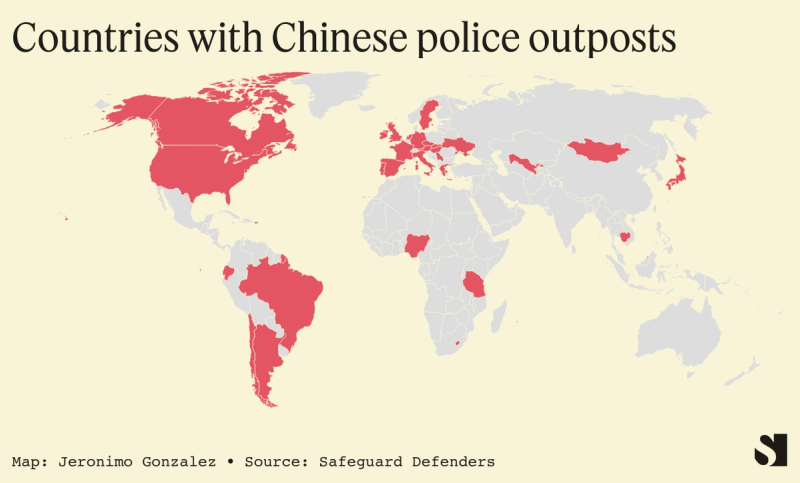Safeguard Defenders has found evidence of dozens of Chinese police stations globally.