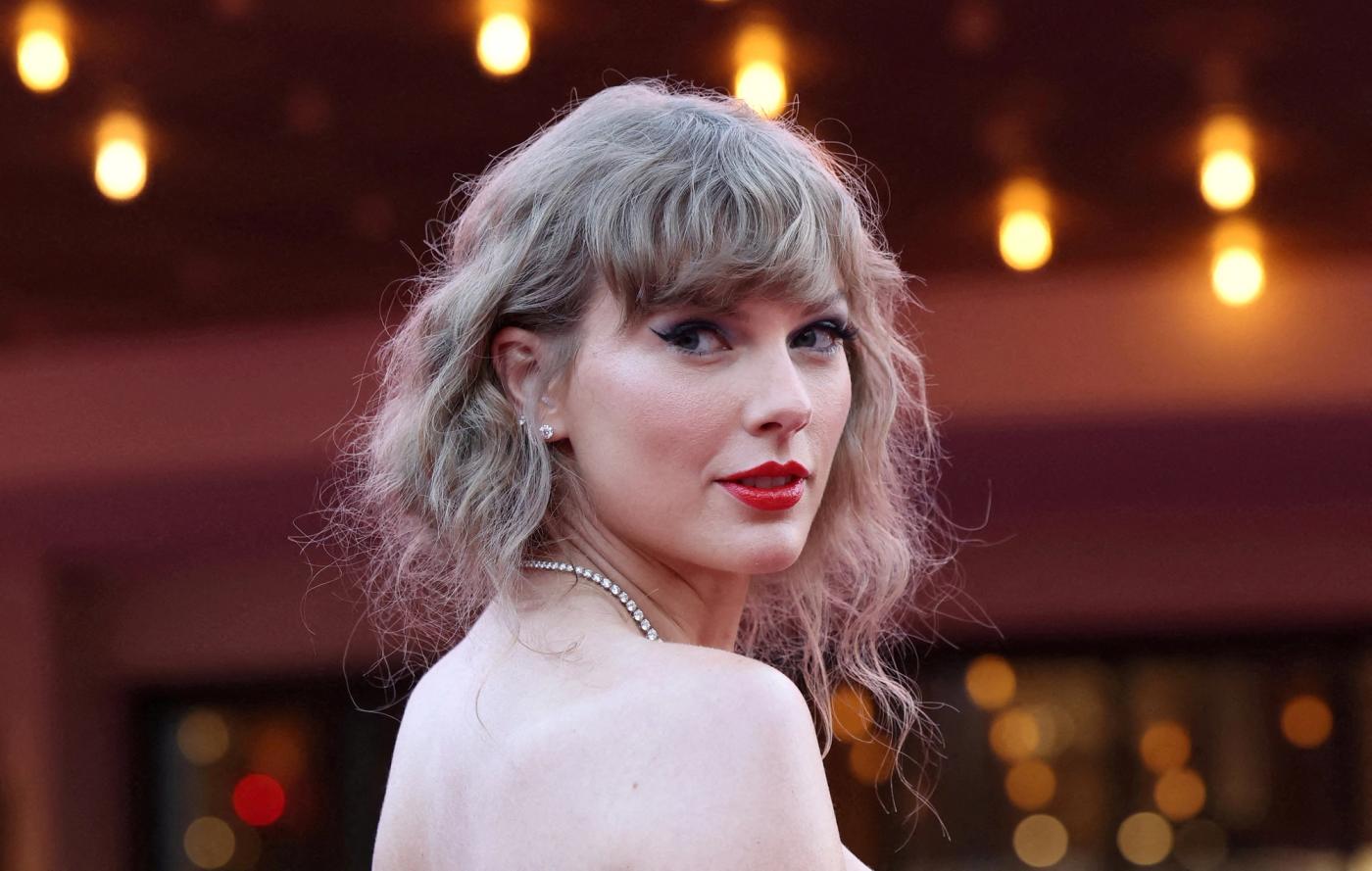 Taylor Swift attends a premiere for Taylor Swift: The Eras Tour in Los Angeles, California, U.S., October 11, 2023. REUTERS/Mario Anzuoni/File Photo